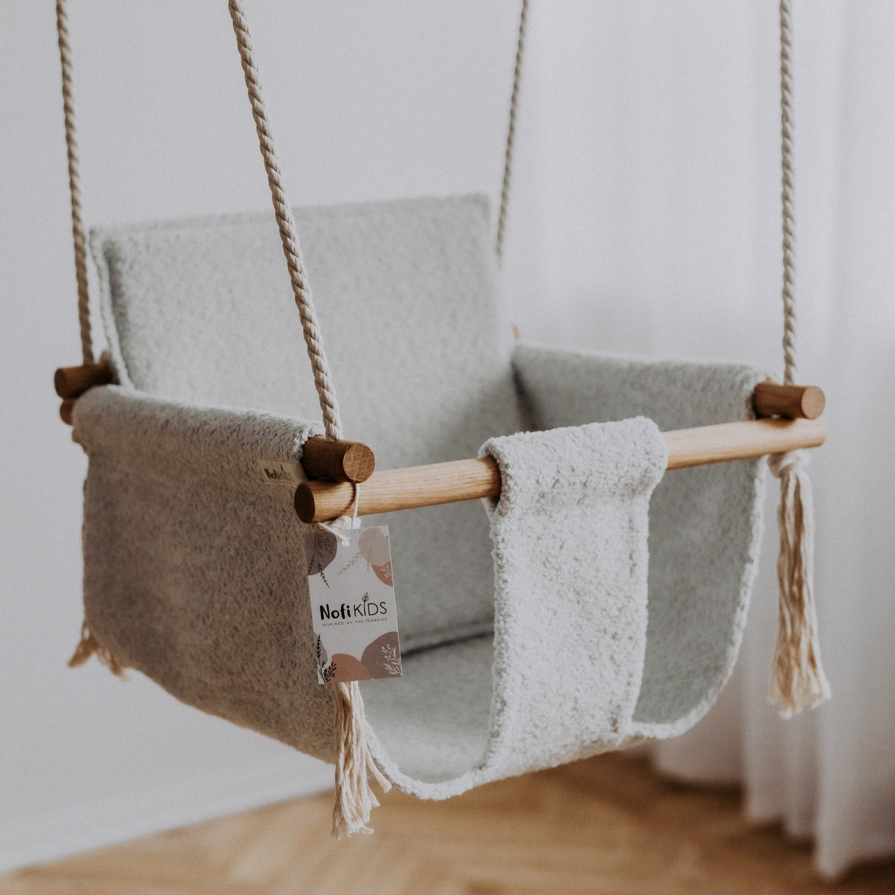 BaBi Baby Swing - Bouclé Ice Grey