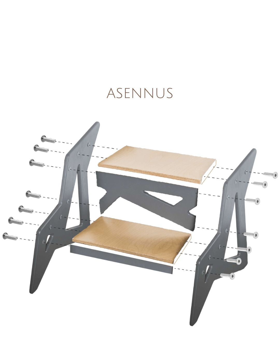 Puinen porrasjakkara koko perheelle